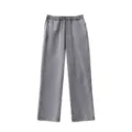 Herren schwere Vintage gewaschene Baumwolle Jogginghose lose gerade lässige Freizeithose - S / Unterteile / Grau