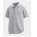 Summer mens womens breathable casual short sleeve polo shirt grey athletic sports tee - M / Tops / Gray