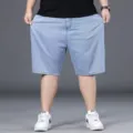 Pantaloncini di jeans azzurri taglia forte uomo, bermuda larghi stile estivo casual. - 29 / Pantaloni e gonne / Azzurro