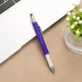 Lila 6-in-1 Multifunktionskugelschreiber mit Lineal und Eingabestift für das Büro. - Lila