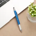 6-in-1 multifunktionales Werkzeugkugelschreiber mit Stift, Lineal und Schraubendreher blau. - Blau