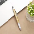 Multifunktionaler 6-in-1 Gold Werkzeugstift mit Touchscreen-Stift, Lineal und Kugelschreiber. - Champagner