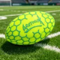Creative fluorescent rugby plush toy pillow, soft green honeycomb sport doll for boys kids. - Dark Green Honeycomb Style
