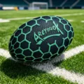 Creative fluorescent black green honeycomb rugby plush pillow toy for kids boys soothing doll - Shadow Fluorescent Style