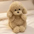 Carino zaino in peluche morbido barboncino cucciolo bambola giocattolo per ragazze - Cammello