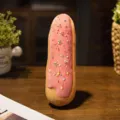 Cute long eclair donut plush toy pillow, soft stuffed pastry doll for home decor and kids gift. - Letter I