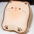 Cute cartoon toast cat paw plush pillow for sofa, soft stuffed animal cushion toy. - Playful Style