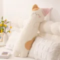 Cute cat long plush body pillow for sleeping, soft stuffed animal doll for girls and kids. - 90cm / Cat Style