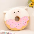 Simpatico cuscino ciambella in peluche con design di pecora, morbido giocattolo per divano. - Stile Pecorella