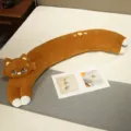 Brown cat long plush bolster pillow cute cartoon animal stuffed toy for girls room decor. - Fox / 90cm (0.85kg)
