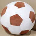 Plush soccer ball pillow, brown and white stuffed toy doll for kids and home decor variant. - 9cm Pendant / Brown