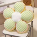 Cuscino Fiore Quadretti Verdi Grazioso Sole Peluche Morbido Tappeto Divano Letto - 40cm (0.45kg) / Stile a Quadretti Verdi