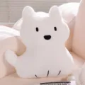 Bonito cojín de peluche de cachorro blanco suave juguete animal para sofá hogar - Perro