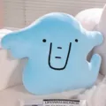 Lindo peluche de elefante azul cojín suave de animal adorable para la decoración - Elefante