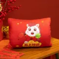 Süßes Plüsch Handwärmer Kissen im Jahr des Pferdes, festliches rotes Cartoon Design. - Viel Glück Stil