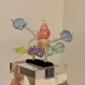 Handgefertigter Perlen-Muschelring Detailansicht, einzigartiger offener Schneckenring Schmuck. - Mehrfarbige Muschelblume-3945