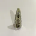 Overdreven vloeibaar metaal venom ring, gothische onregelmatige nagel armor sieraden. - Zilver C