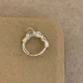 Handmade wire wrapped ring featuring clear beaded detail, exquisite daily jewelry. - R-800-Transparent Crystal Small Beads Style