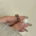 Vintage gouden zwarte emaille kruis ring gotische stijl verstelbare dames ring sieraden - Stijl 2 (2786) / Rood