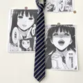 Cravate rayée bleu marine, cravate d'uniforme scolaire japonais, classique accessoire preppy. - Cravate Style Preppy : Modèle 04