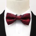 Nœud papillon cachemire bordeaux détail, accessoire élégant pour mariage et costume homme. - Vin Rouge Paisley Noeud Papillon