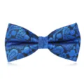 Nœud papillon bleu motif cachemire pour homme costume mariage marié mode accessoire chic - Noeud Papillon Paisley Bleu / Bleu