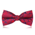 Nœud papillon formel cachemire pour homme en bordeaux et bleu marine, accessoire de mariage. - Noeud Papillon Paisley Bordeaux / Bordeaux
