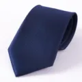 Cravatta da uomo blu scuro business, classica cravatta formale per abito con trama diagonale twill. - Stile 013