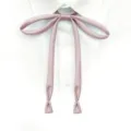 JK uniform long ribbon tie solid color pink neckwear cute sailor suit bow accessory detail - Cherry Pink