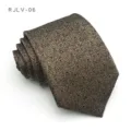 Cravate homme élégante couleur or champagne avec motif discret, idéale pour tenue formelle. - Motif Sombre Marron Bleu Marine