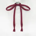 Longue cravate ruban bordeaux pour uniforme JK, accessoire de chemise de marin, élégant. - Cordons de cou rouge vin