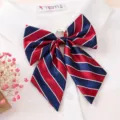Professional uniform striped bow tie for women workplace shirt collar decoration accessory. - Collar Flower: Style 06
