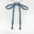 Blue grey JK uniform tie ribbon pre-tied sailor collar long neckwear fashion accessory - Fog Blue