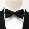 Noeuds Papillon Noir Formel Homme Classique Affaires Mariage Costume Cravate Variante - Nœud Papillon Noir à Motif Sombre