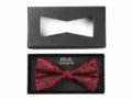 Burgundy paisley bow tie with gift box for men formal wedding suit dress suit accessories - Dark Red Paisley Bow Tie [Gift Box Set]