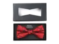 Men red paisley bow tie with gift box wedding formal suit neckwear accessory chic. - Red Paisley Bow Tie [Gift Box Set]