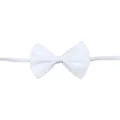 Nœud papillon blanc pour enfants avec sangle, idéal pour les fêtes et les spectacles. - Blanc