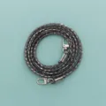 Remplacement de chaîne de sac en strass de verre pour sac à main bandoulière détail. - Gris