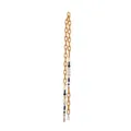 Detail view of the bohemian style DIY acrylic chain bag strap with crystal hearts and beads. - 120cm Size / Yellow (B367-3)