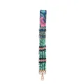 Sangle de sac large style boheme avec tissu floral pierres irregulieres perles acrylique - Style Perles en Pierre Turquoise (B364-5)