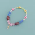 DIY 40cm Bunte Acryl Perlen Handy Kette Handtasche Gurt Tasche Zubehör Schmuck Neu - Cyan Grün Mehrfarbige Kombination Stil (B338-9)