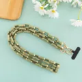 Mattes grünes klobiges Taschenkettenband und stilvolles Handyketten-Zubehörvariant - Langer Stil / Bronze