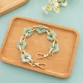 Green acrylic flower bag chain, short mobile phone strap and chic purse strap accessories. - Short / Bright Green