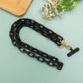 Matte schwarze Kettenriemen Ersatz für Handtaschen und Handytaschen Vielfältig - Langer Stil / Schwarz