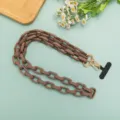 Matte braune Acryl Kettengurt fur Handtaschen und Handyhullen, modisches und vielseitiges Zubehor. - Langer Stil / Braun