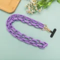 Matter lila Acryl Kettenriemen für Taschen und Handyhüllen, stilvolles Accessoire. - Langer Stil / Flieder