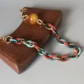 Détail de chaîne en acrylique coloré pour sacs DIY, accessoire de sangle décoratif. - Multicolore