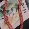 Medium 20x30mm acrylic chain bag strap, stylish resin replacement strap for trendy handbags. - Red Jade