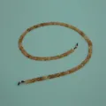 Detailed view of the colorful acrylic glasses chain link texture and connector rings. - Dark Coffee