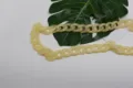Yellow acrylic bag chain strap, stylish resin interlocking links accessory for shoulder purses. - Fluorescent Yellow